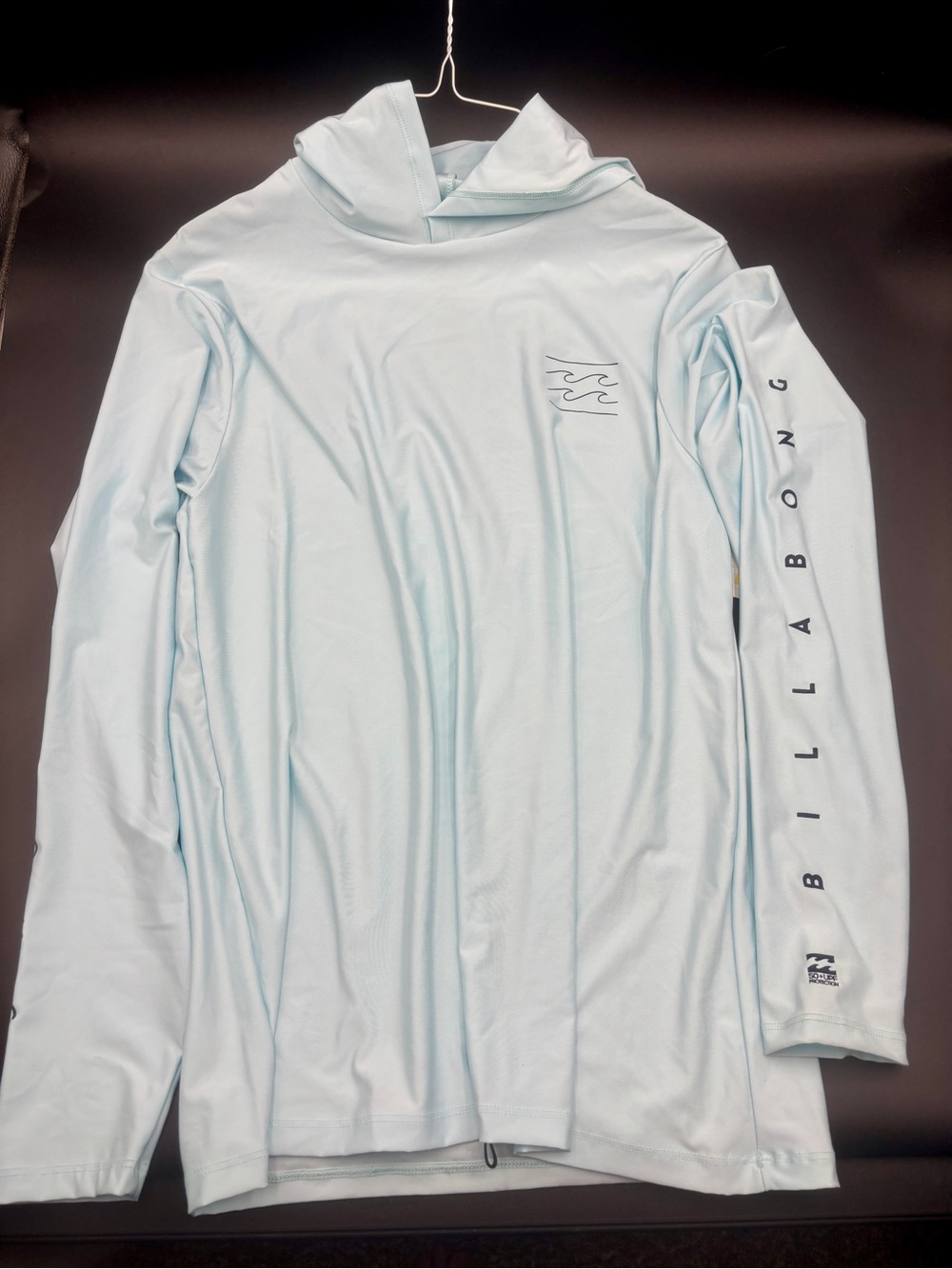 NWT Billabong Men's Unity Hooded Rashguard Sun Shirt Coastal Blue XL